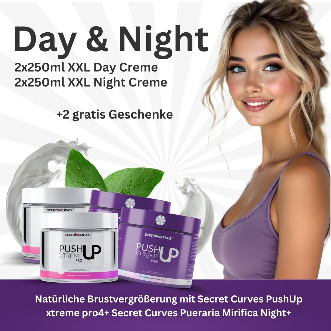Secret Curves Push-Up Creme Pro X + Pueraria Mirifica Day & Night Set